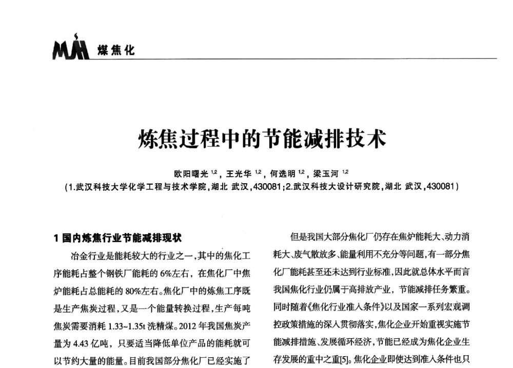 炼焦过程中的节能减排技术 - 2013年煤焦产业链市场供需研讨会暨全国半焦(兰炭)技术交流会