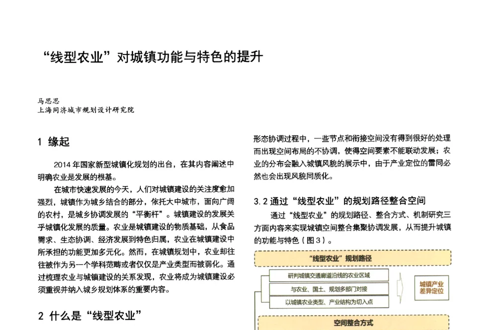 线型农业对城镇功能与特色的提升 - 第3届金经昌中国青年规划师创新论坛