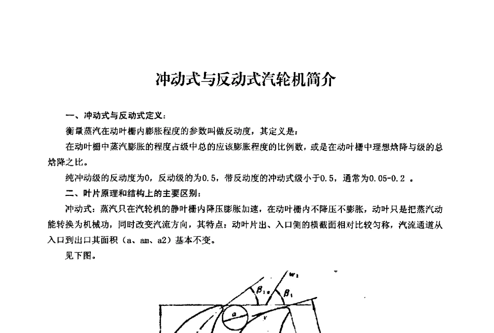 冲动式与反动式汽轮机简介 - 第二届热电联产节能降耗新技术研讨会