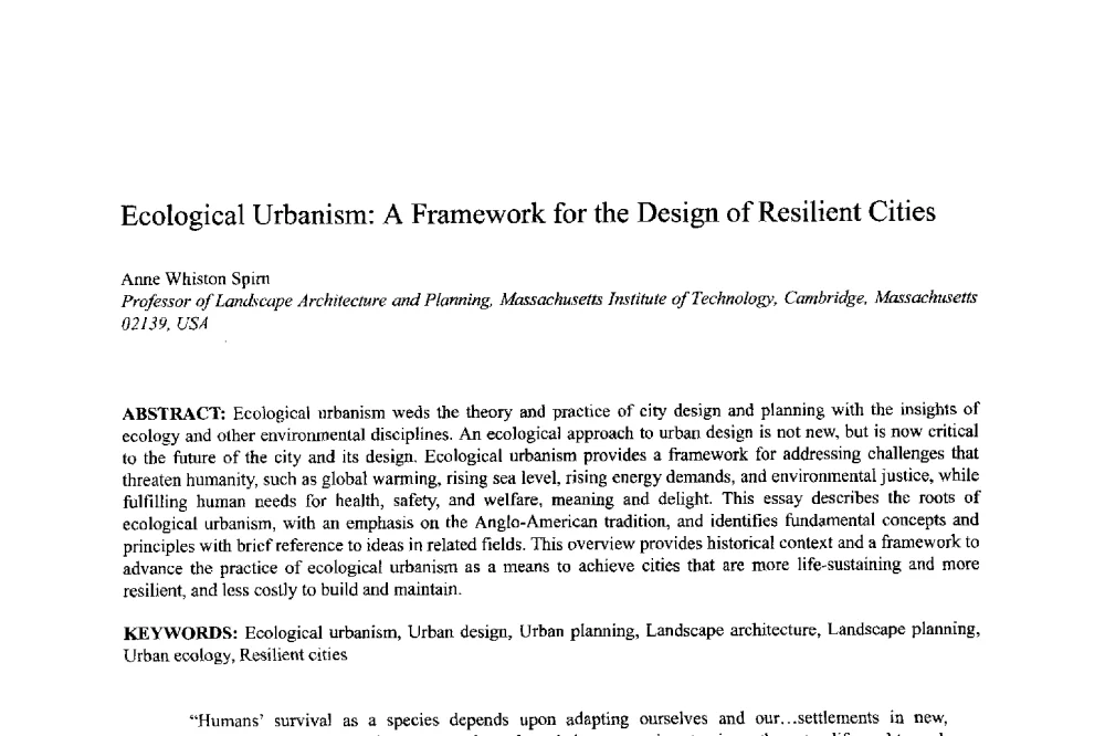 Ecological Urbanism_ A Framework for the Design of Resilient Cities - 明日的风景园林学国际学术会议