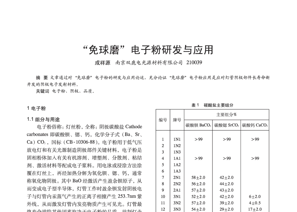 免球磨电子粉研发与应用 - 2014中国长三角照明科技论坛暨上海市照明学会会员大会