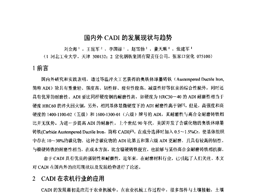 国内外CADI的发展现状与趋势 - 第17届河北省铸造年会