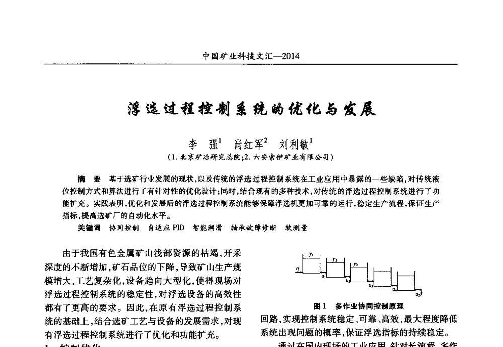 浮选过程控制系统的优化与发展 - 2014第五届中国矿业科技大会