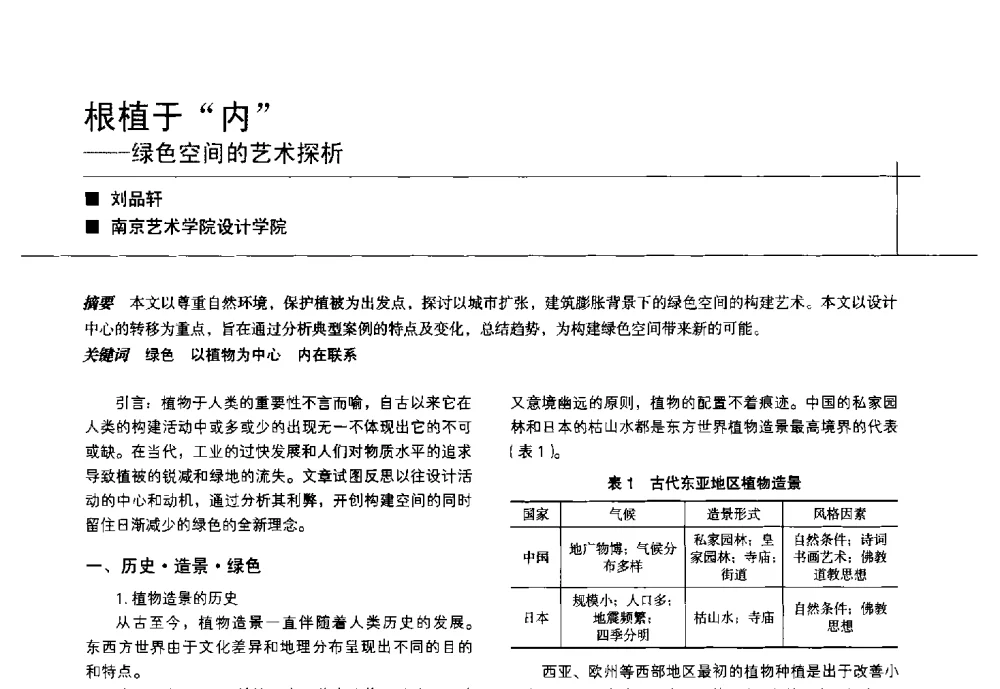 根植于内--绿色空间的艺术探析 - 中国建筑学会室内设计分会2014年CIID第24届厦门年会