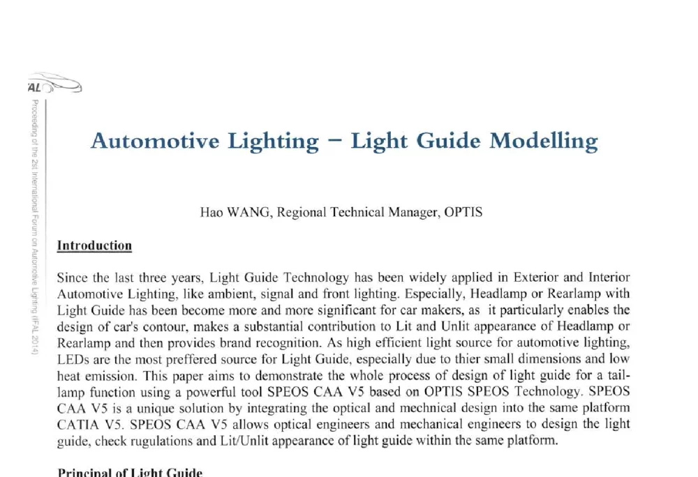 Automotive Lighting-Light Guide Modelling - The 2nd International Forum on Automotive Lighting_2nd IFAL(第二届中国国际汽车照明论坛(2014))