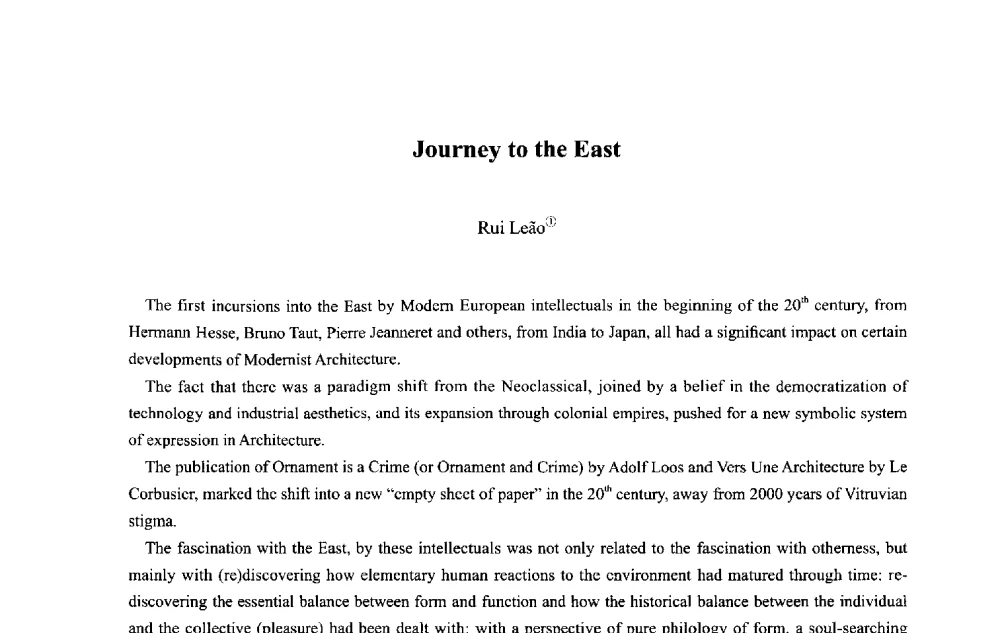 Journey to the East - 2013西安建筑遗产保护国际会议