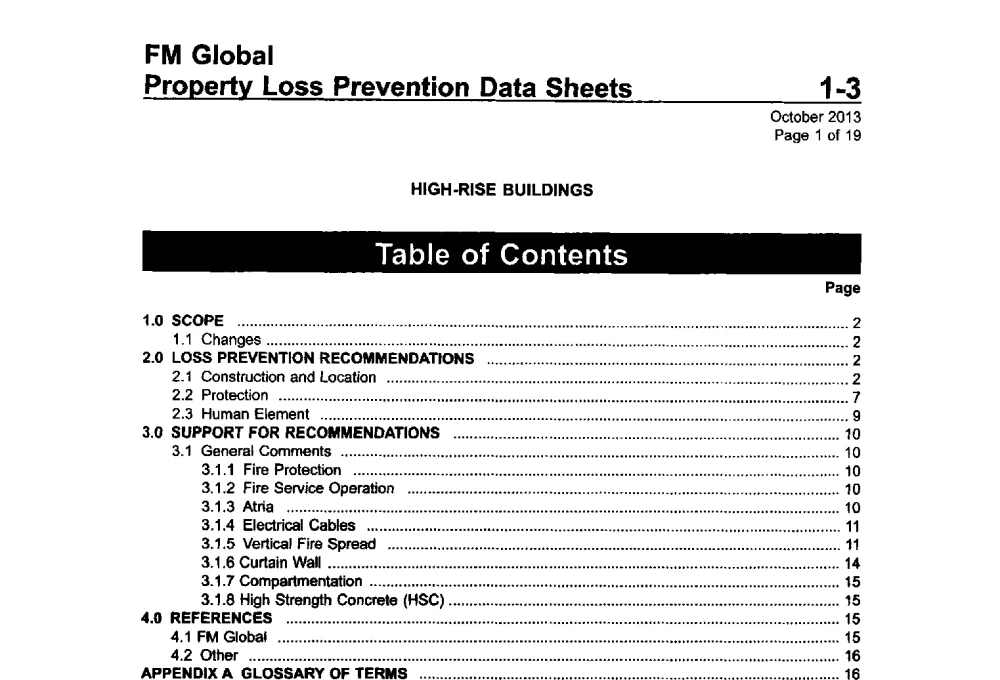 FM Global Property Loss Prevention Data Sheets - 全国第一届超高层建筑消防学术会议