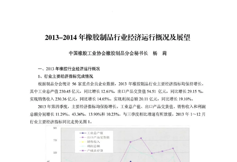 2013-2014年橡胶制品行业经济运行概况及展望 - 2014世界橡胶论坛暨信息发布会
