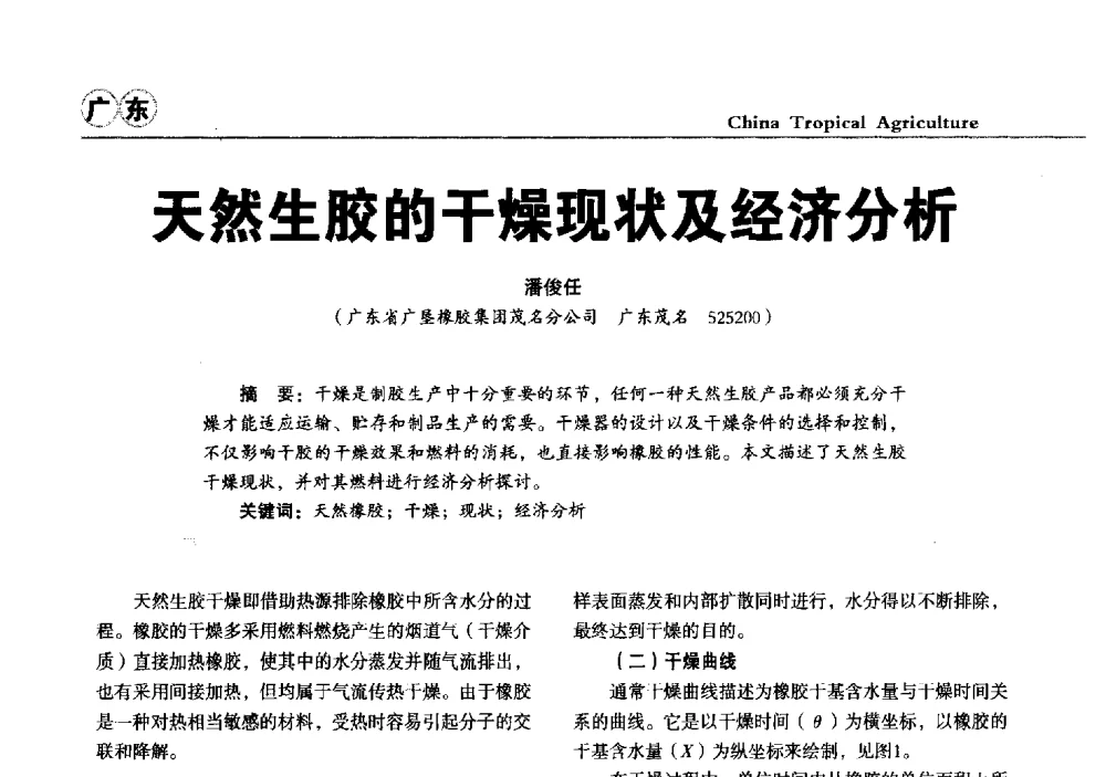 天然生胶的干燥现状及经济分析 - 第三届中国天然橡胶发展大会