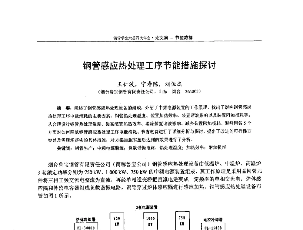 钢管感应热处理工序节能措施探讨 - 中国金属学会轧钢学会钢管学术委员会六届四次年会
