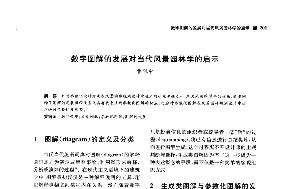 数字图解的发展对当代风景园林学的启示 - 中国首届数字景观国际论坛