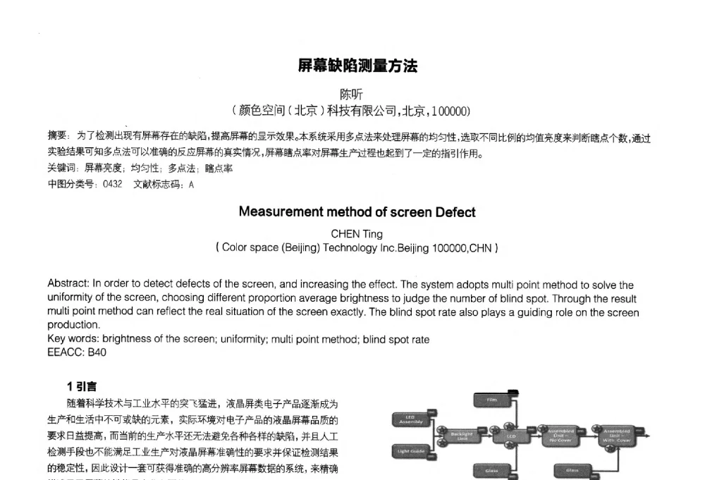 屏幕缺陷测量方法 - 2014中国平板显示学术会议