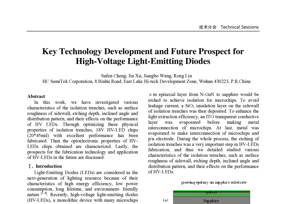 Key Technology Development and Future Prospect for High-Voltage Light-Emitting Diodes - 第十届中国国际半导体照明论坛