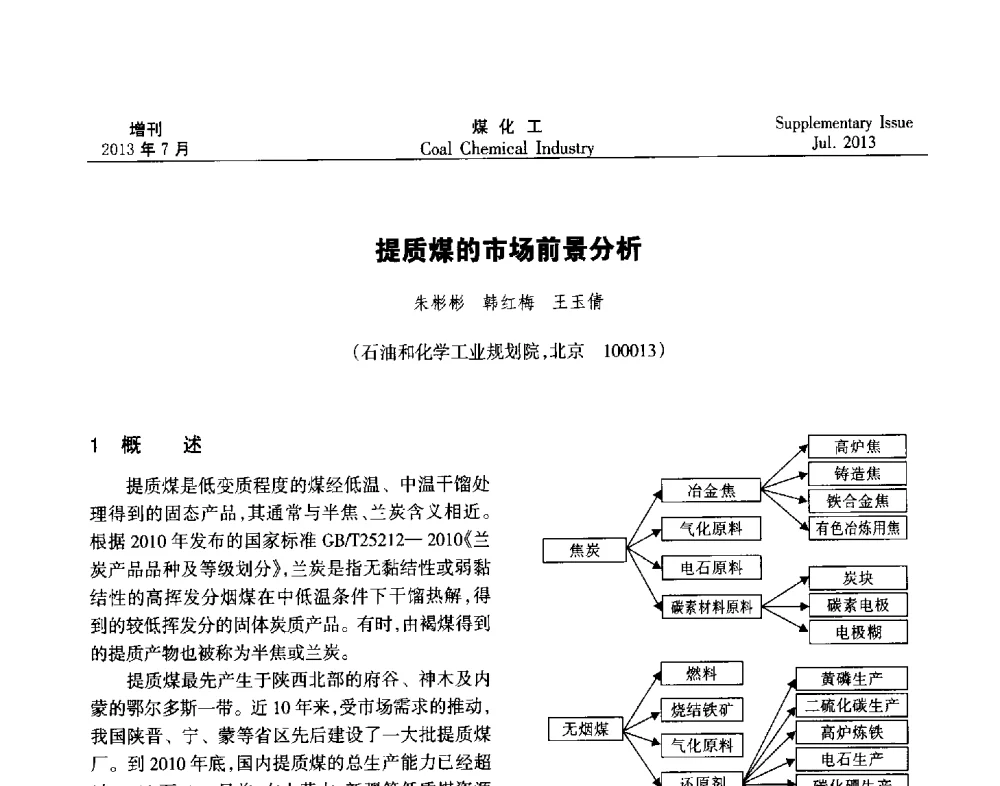 提质煤的市场前景分析 - 2013’中国煤化工技术、市场、信息交流会暨“十二五”产业发展研讨会