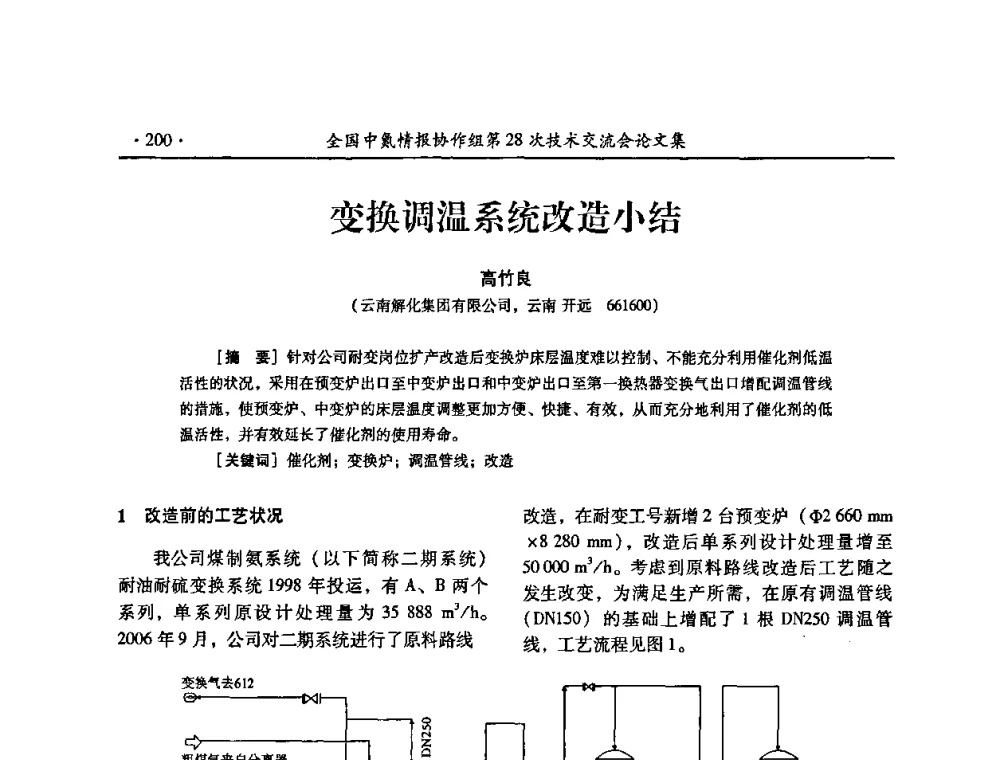 变换调温系统改造小结 - 全国中氮情报协作组第28次技术交流会