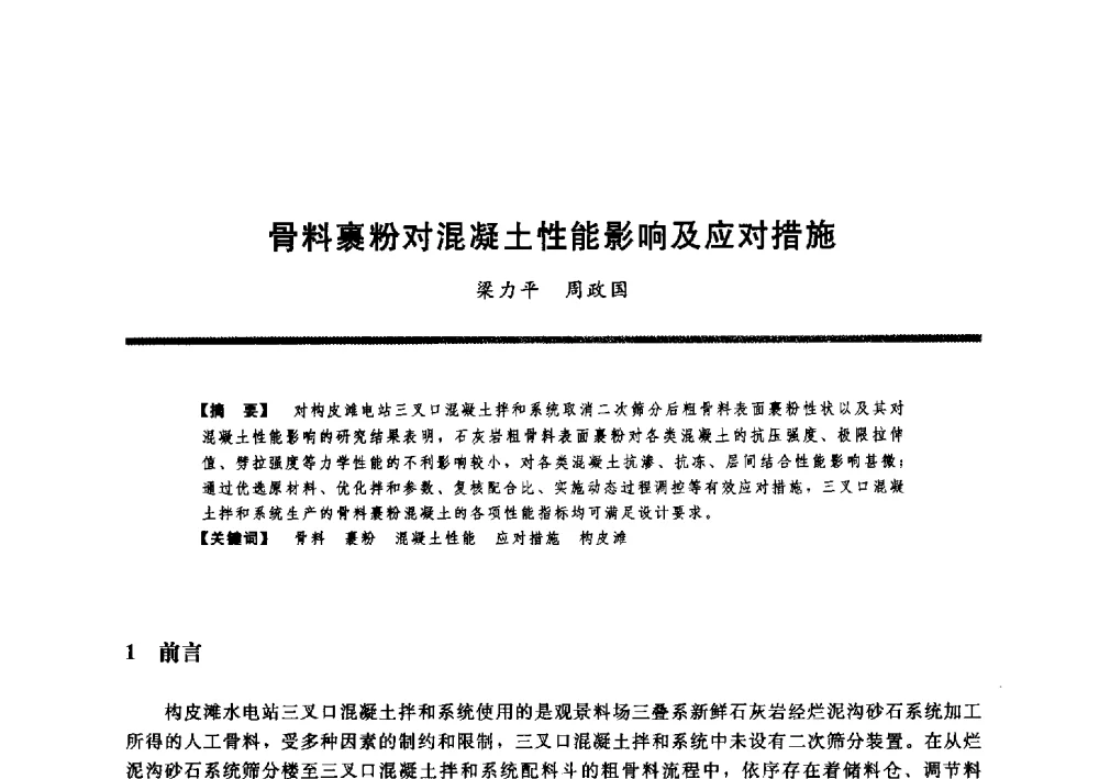 骨料裹粉对混凝土性能影响及应对措施 - 水工大坝混凝土材料与温度控制学术交流会