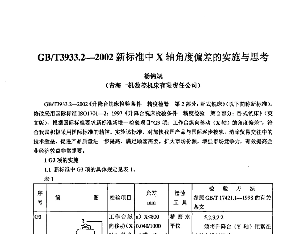 GB_T3933.2-2002新标准中X轴角度偏差的实施与思考 - 2009全国机电企业工艺年会