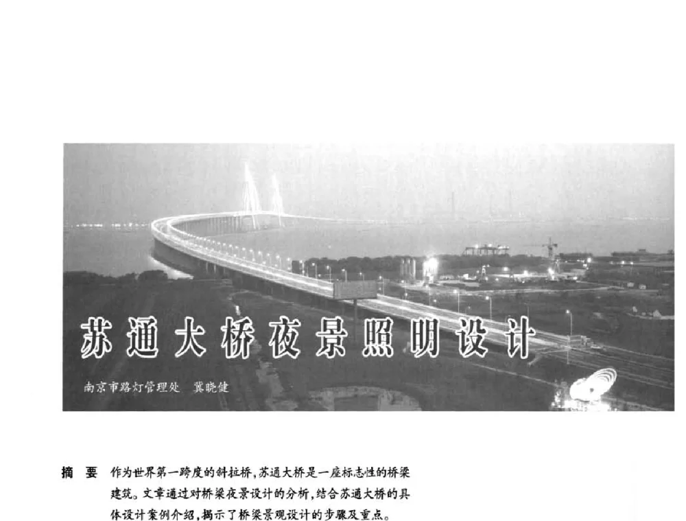 苏通大桥夜景照明设计 - 2010中国道路照明论坛