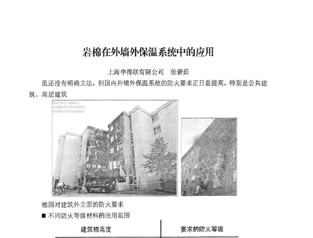 岩棉在外墙外保温系统中的应用 - 中国绝热节能材料协会2009年年会