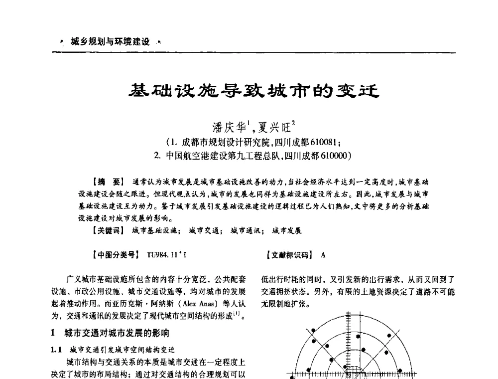基础设施导致城市的变迁 - 四川省土木建筑学会第十次代表大会暨第34届学术年会