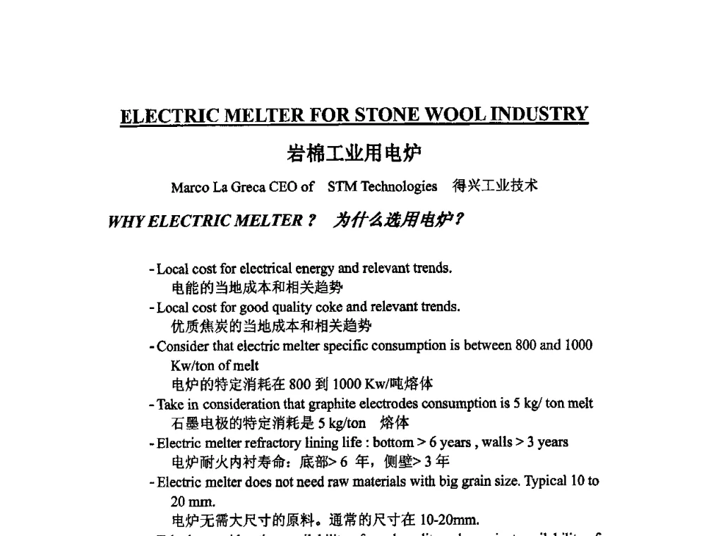 岩棉工业用电炉 - 2010年·中国绝热节能材料协会年会