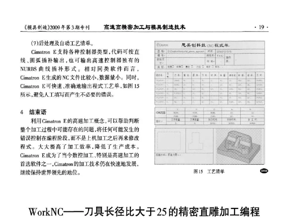 WorkNC——刀具长径比大于25的精密直雕加工编程 - 高速高精密加工与模具制造技术研讨会