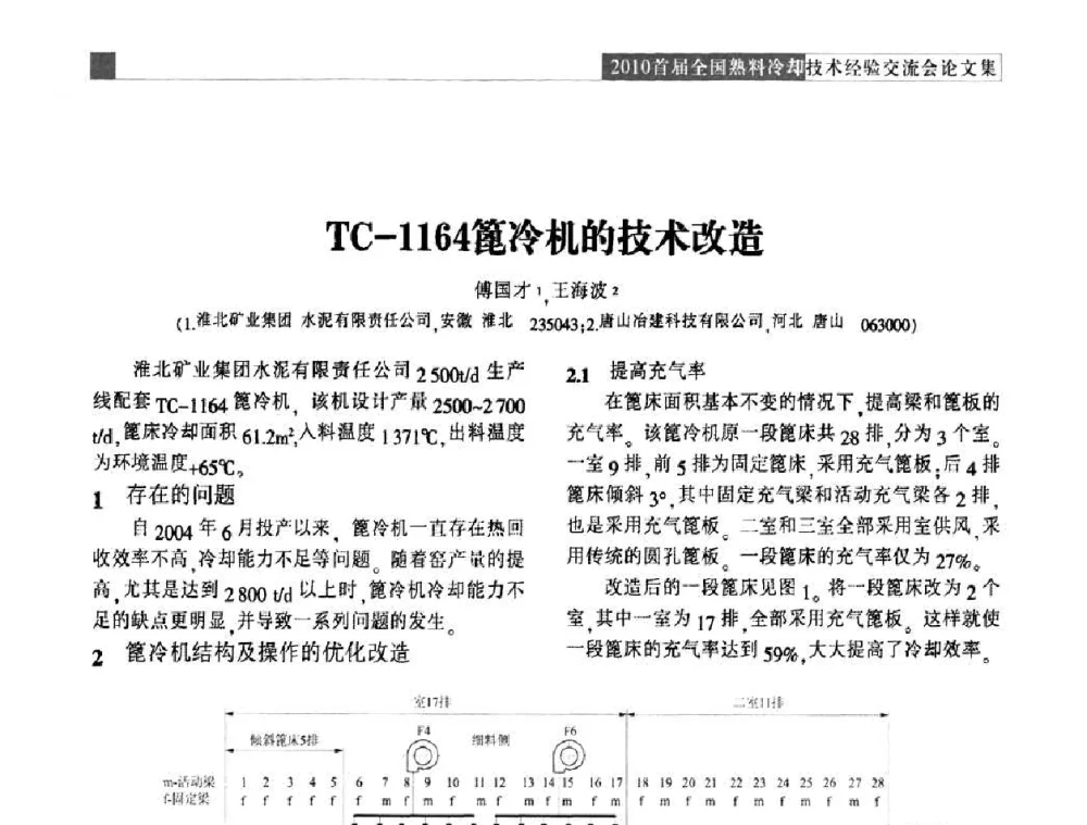 TC-1164篦冷机的技术改造 - 2010首届全国熟料冷却技术经验交流会