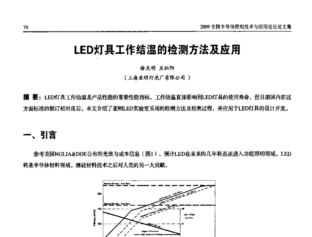 LED灯具工作结温的检测方法及应用 - 第二届(2009)全国半导体照明技术与应用论坛