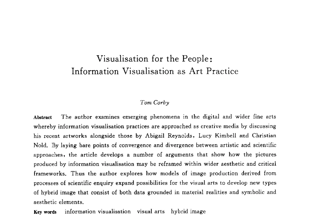 服务大众的可视化技术_信息数据可视化作为一种艺术实践 - 2008全国新媒体艺术系主任(院长)论坛