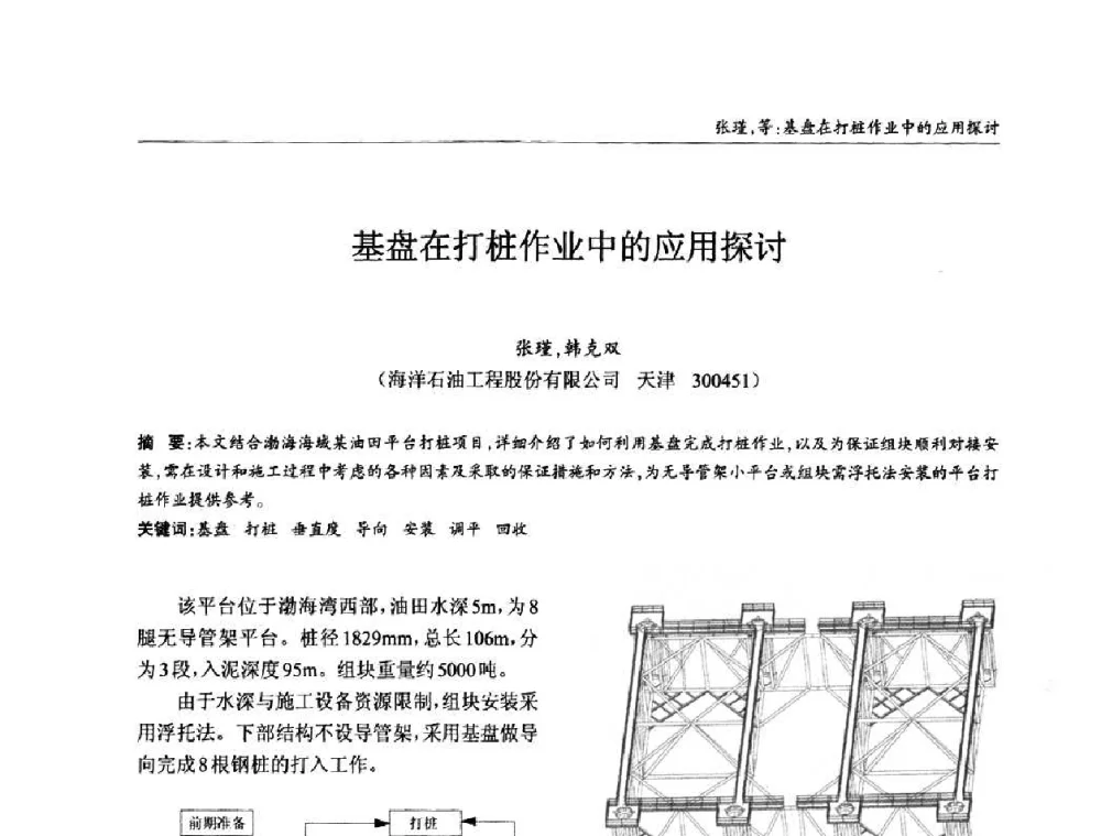 基盘在打桩作业中的应用探讨 - ’2010全国钢结构学术年会