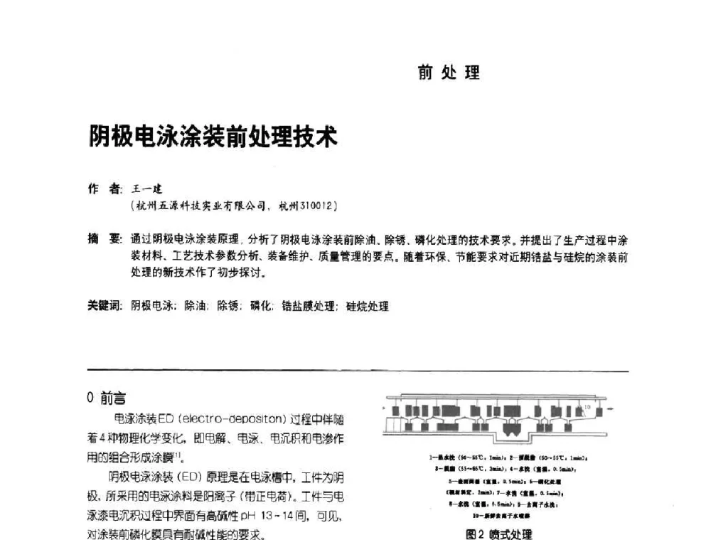 阴极电泳涂装前处理技术 - 第8届水性车用涂料及修补漆技术研讨会暨第7届PU涂料技术研讨会