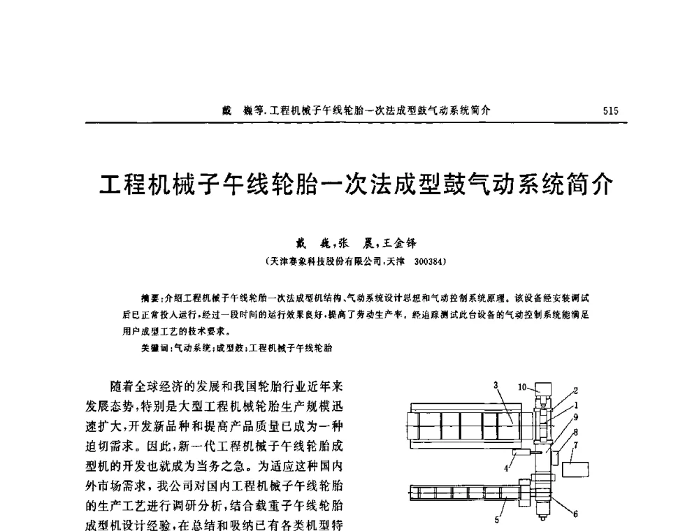 工程机械子午线轮胎一次法成型鼓气动系统简介 - 第十五届中国轮胎技术研讨会