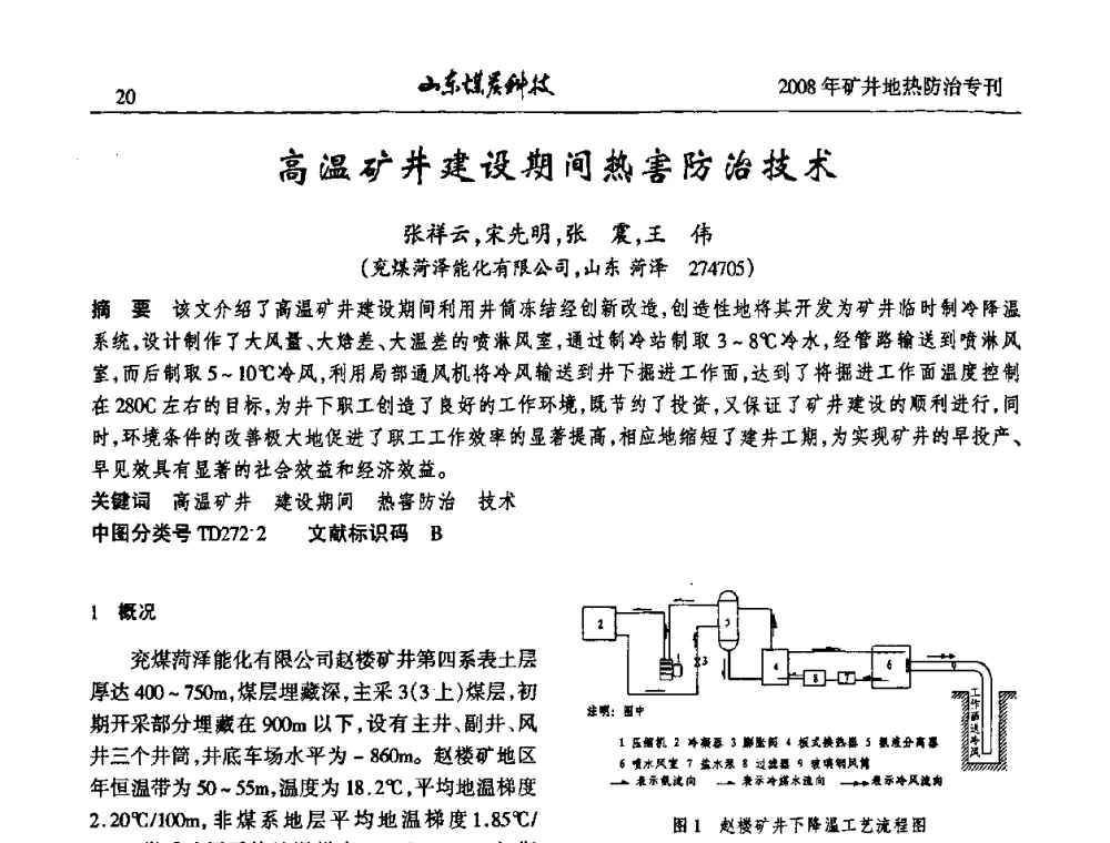 高温矿井建设期间热害防治技术 - 2008年山东省煤矿地热防治研讨会