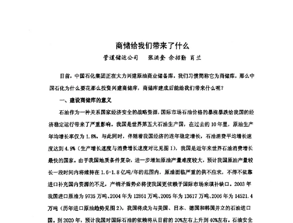 商储给我们带来了什么 - 中国统计学会石油化工统计分会第三次统计学术研讨会
