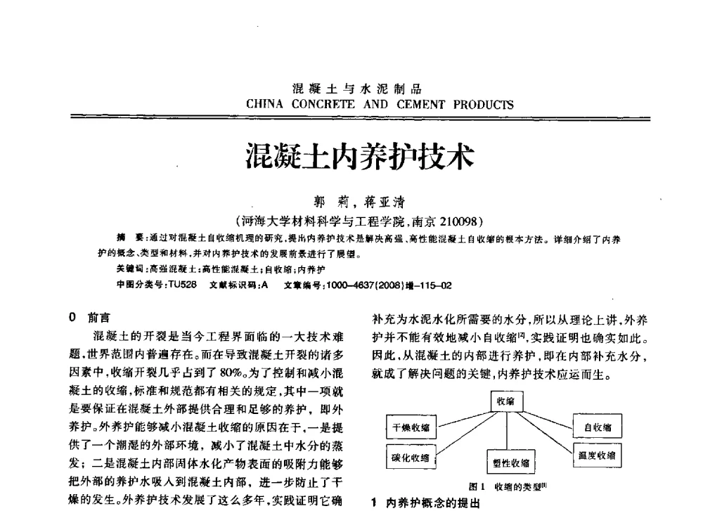混凝土内养护技术 - 东南10省市混凝土技术交流会暨江苏省第六届混凝土新技术研讨会