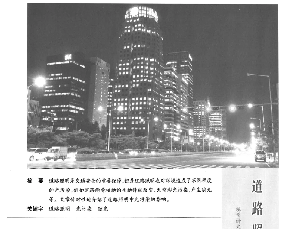 道路照明及光污染 - 2009中国道路照明论坛