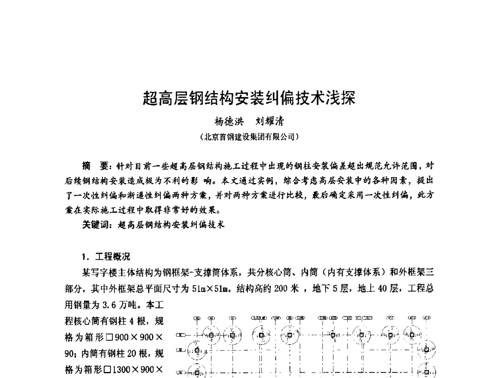 超高层钢结构安装纠偏技术浅探 - 2010年全国建筑钢结构行业大会