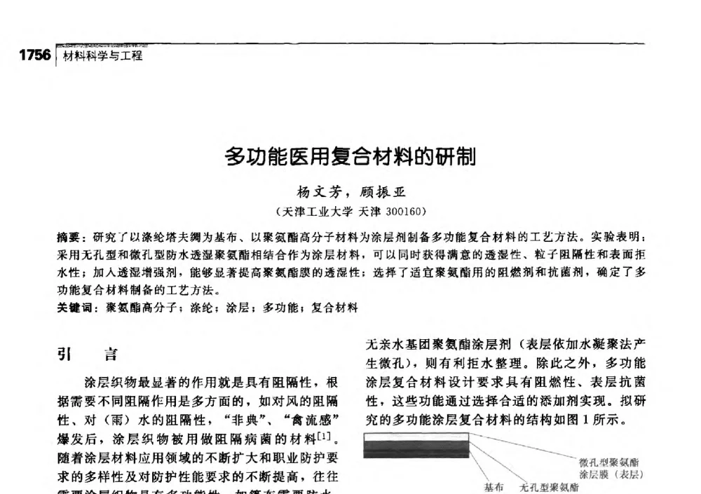 多功能医用复合材料的研制 - 中国工程院化工、冶金与材料工学部第七届学术会议