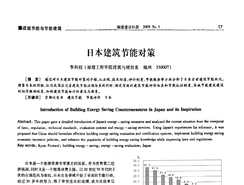 日本建筑节能对策 - 第三届海峡绿色建筑与建筑节能博览会论坛