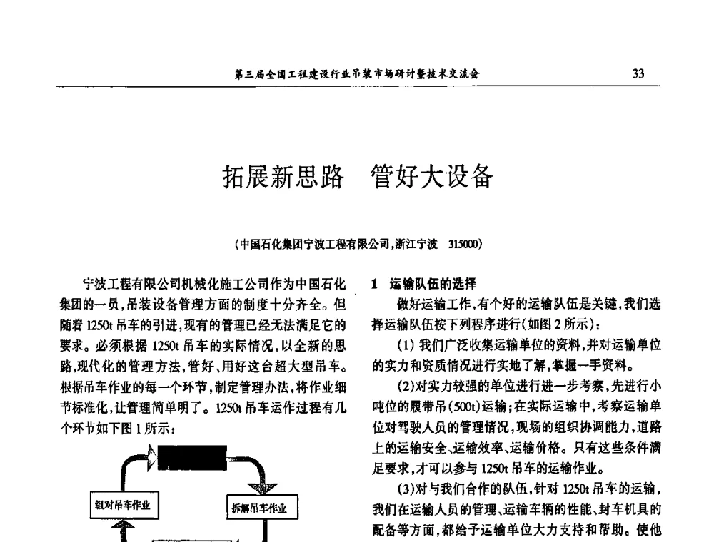 拓展新思路管好大设备 - 第3届全国工程建设行业吊装市场研讨暨技术交流会