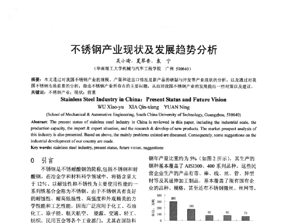 不锈钢产业现状及发展趋势分析 - 泛珠三角第四届塑性工程(锻压)学术年会