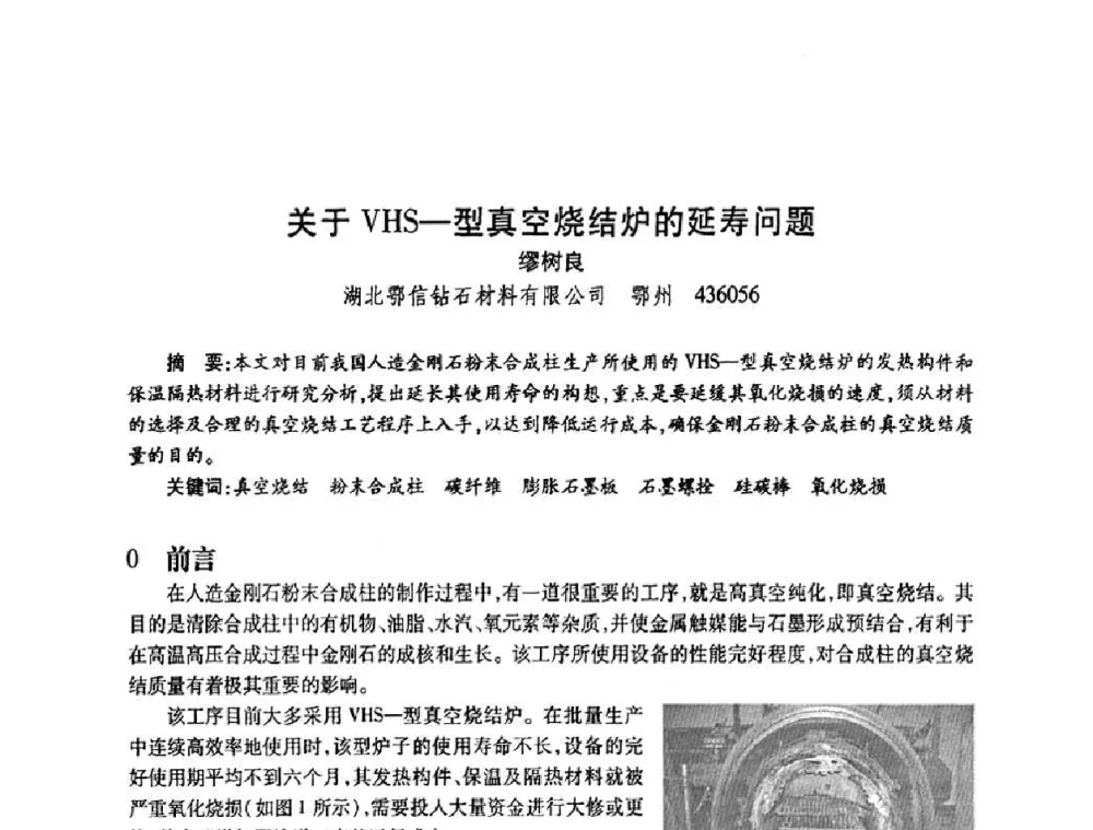 关于VHS—型真空烧结炉的延寿问题 - 2010海峡两岸超硬材料技术发展论坛