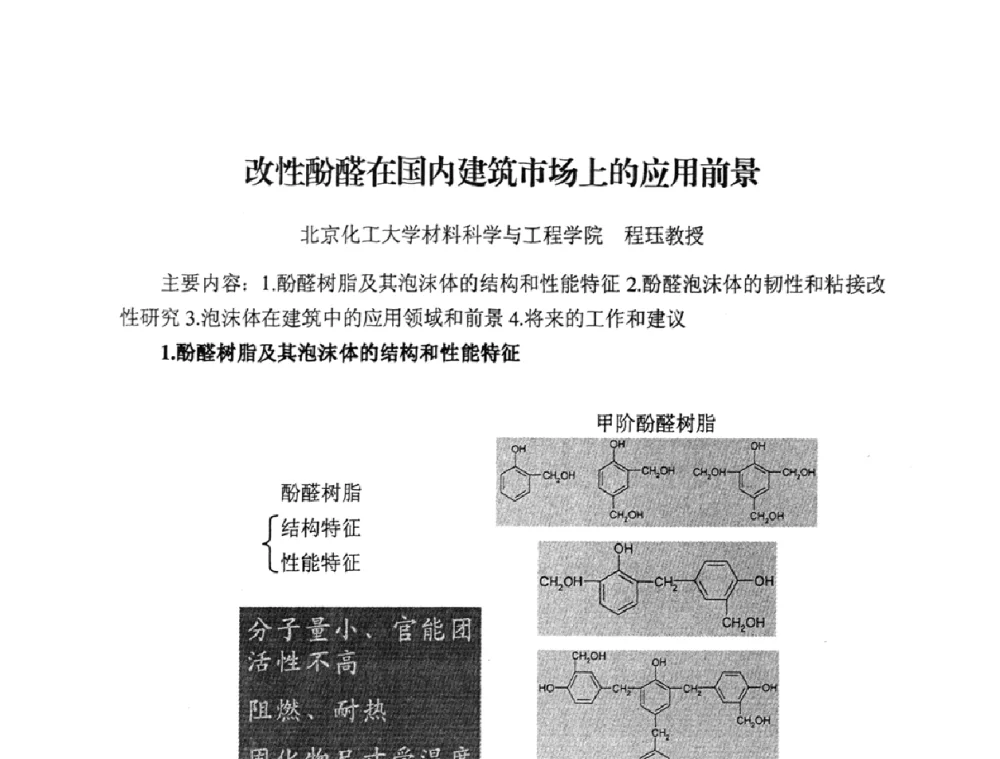改性酚醛在国内建筑市场上的应用前景 - 中国绝热节能材料协会2009年年会