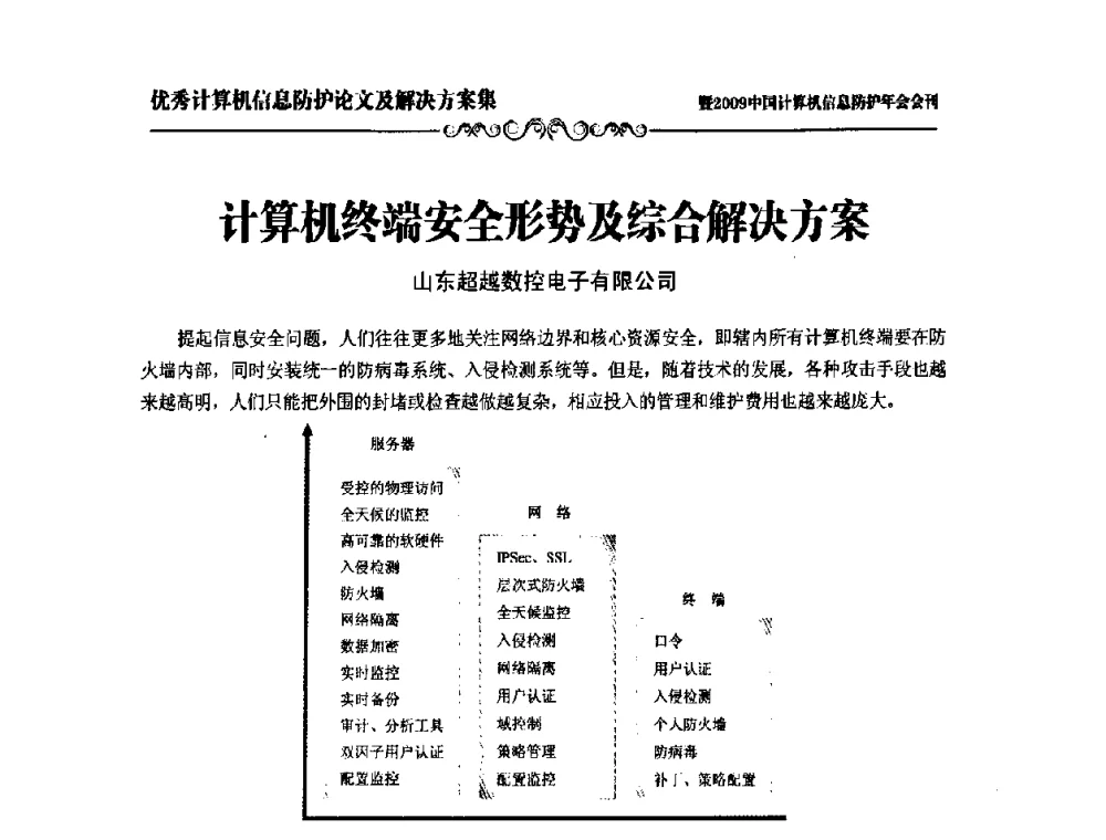 计算机终端安全形势及综合解决方案 - 2009中国计算机信息防护年会