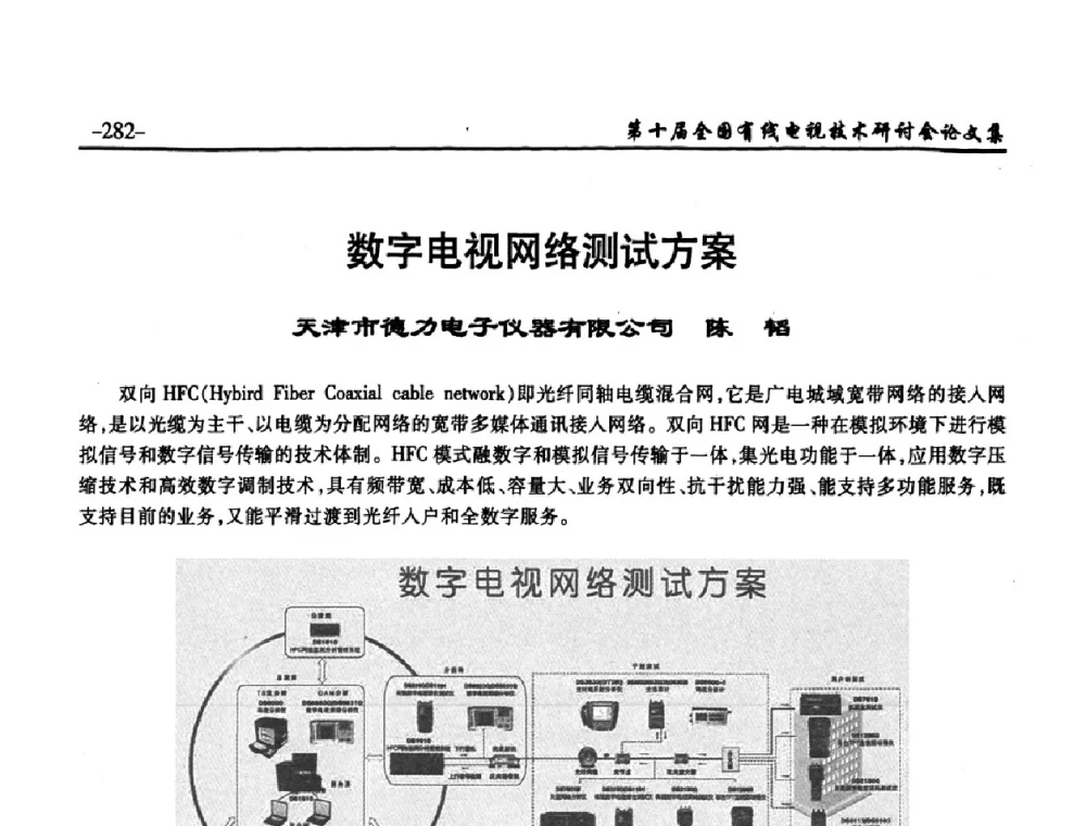 数字电视网络测试方案 - 第十届全国有线电视技术研讨会(NCTC·2008)