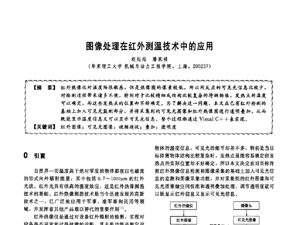 图像处理在红外测温技术中的应用 - 第十一届全国高等学校过程装备与控制工程专业教学改革与学科建设成果校际交流会