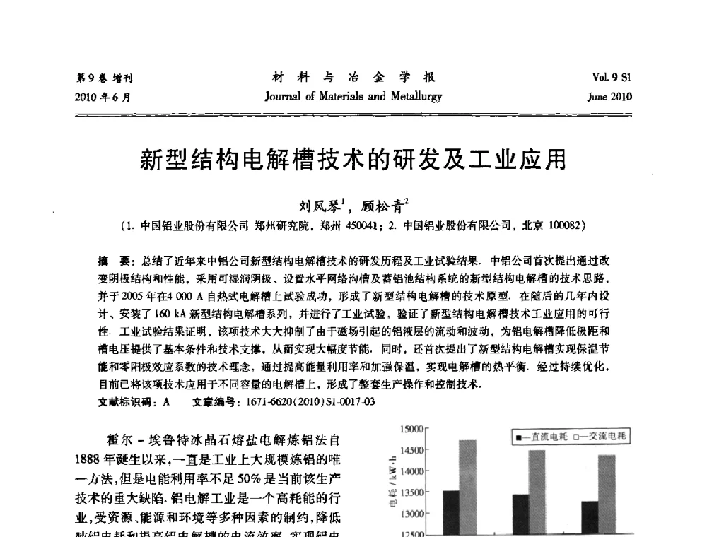 新型结构电解槽技术的研发及工业应用 - 中国有色金属学会铝电解槽新型结构新技术研讨会
