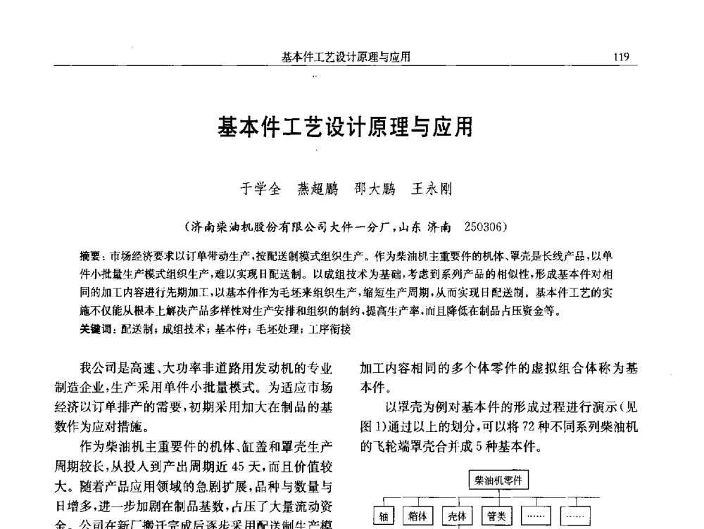 基本件工艺设计原理与应用 - 中国内燃机学会第八届学术年会