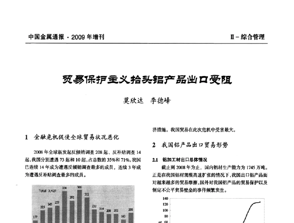 贸易保护主义抬头铝产品出口受阻 - 全国铝工业新技术推广暨节能减排经验交流会
