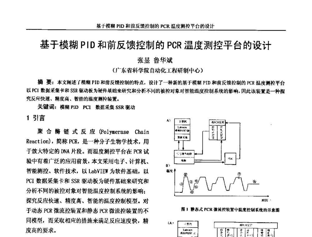 基于模糊PID和前反馈控制的PCR温度测控平台的设计 - 广州市仪器仪表学会2009年学术年会